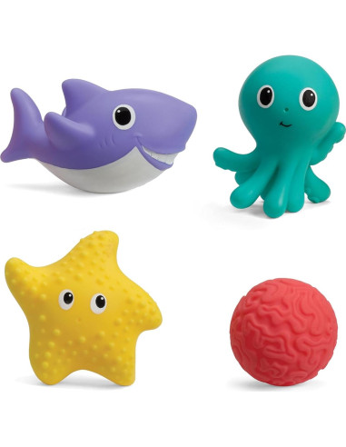 Juguetes de Baño Acuáticos Infantino - 8 Amigos del Mar
