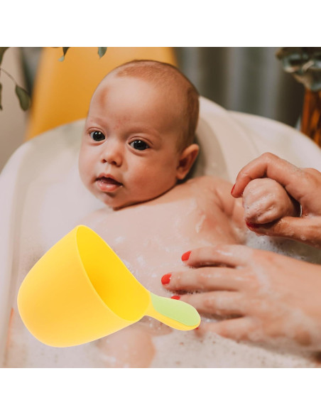 Cucharón de Baño para Bebé Alipis 3 Piezas Plástico Seguro Cucharón de Baño para Bebé Alipis 3 Piezas Plástico Seguro