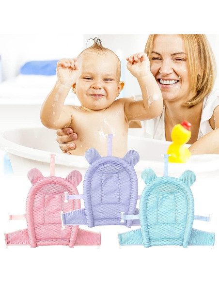 Cojín de Baño Plegable EUBUY para Bebés 0-12 Meses Rosa Cojín de Baño Plegable EUBUY para Bebés 0-12 Meses Rosa