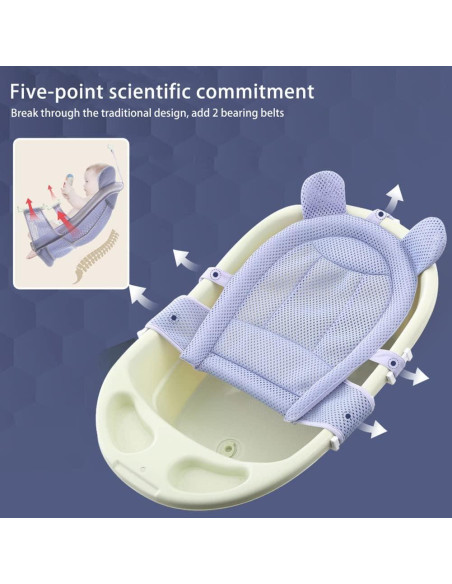 Cojín de Baño Plegable EUBUY para Bebés 0-12 Meses Rosa Cojín de Baño Plegable EUBUY para Bebés 0-12 Meses Rosa