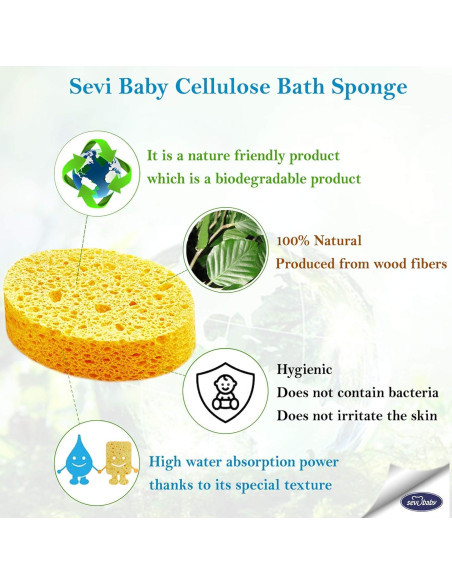 Esponja de Baño Natural Sevi Baby para Bebés - Biodegradable y Suave Esponja de Baño Natural Sevi Baby para Bebés - Biodegradable y Suave