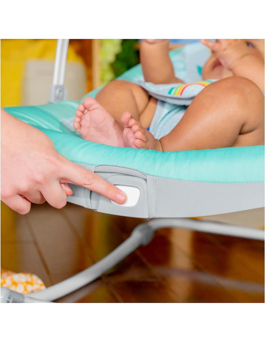 Mecedor y Asiento Estacionario Bright Starts Vibes Salvajes 2 en 1