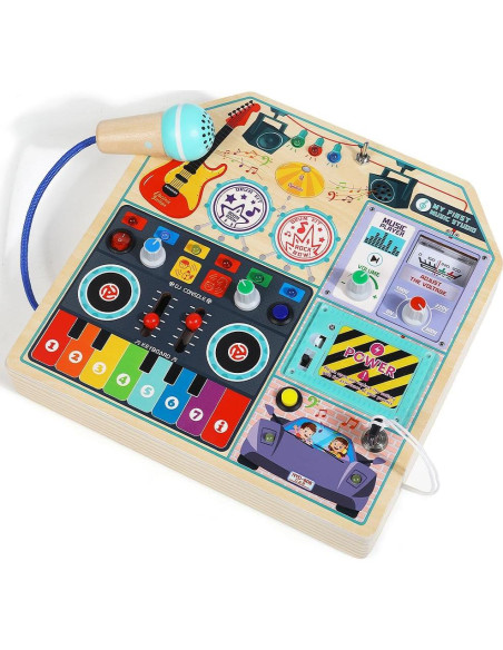 Tablero Ocupado Musical de Madera JAUNTY para Niños 3-5 Años Tablero Ocupado Musical de Madera JAUNTY para Niños 3-5 Años