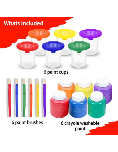 Juego de Pintura Lavable para Niños The Mega Deals - 16 Piezas Juego de Pintura Lavable para Niños The Mega Deals - 16 Piezas