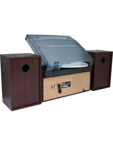 Reproductor de Vinilo Boytone BT-28SPS Bluetooth con Radio AM/FM