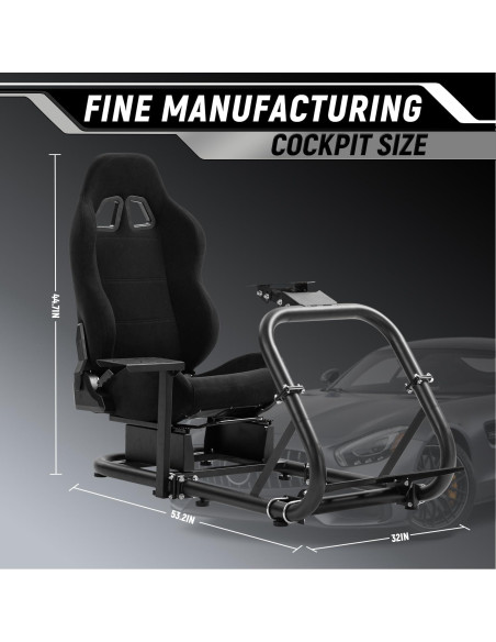Simulador de Conducción Marada Cockpit Ajustable para Volante Simulador de Conducción Marada Cockpit Ajustable para Volante