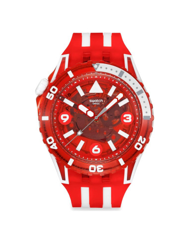 Reloj Casual Unisex Swatch Bio-sourced 44mm Rojo