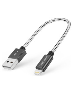Cable de Carga Corto 0.15m Lightning a USB CableCreation MFi