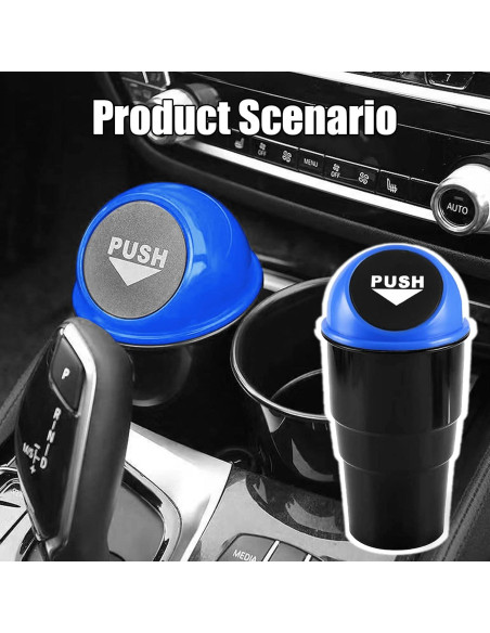 Mini Basurero de Coche NTNEV Azul, Impermeable y Compacto Mini Basurero de Coche NTNEV Azul, Impermeable y Compacto