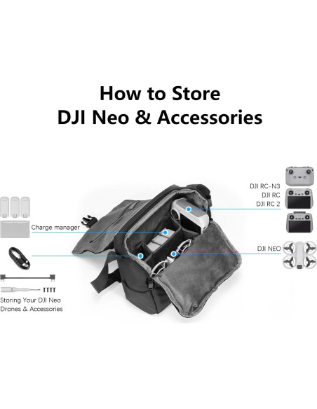Bolsa de Hombro FPVtosky para DJI Mini 4 Pro y 3 Pro Bolsa de Hombro FPVtosky para DJI Mini 4 Pro y 3 Pro