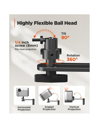 Soporte de Proyector Ajustable AMADA HOMEFURNISHING AMPS04 80-119 cm