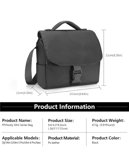 Bolsa de Hombro FPVtosky para DJI Mini 4 Pro y 3 Pro Bolsa de Hombro FPVtosky para DJI Mini 4 Pro y 3 Pro