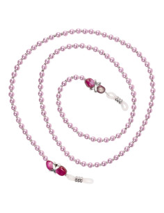 Cadena para Gafas TXIN con Perlas 65cm Rosa para Mujeres