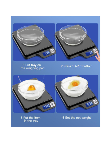 Escala de Cocina KUBEI 5kg Alta Precisión 0.1g Recargable USB Escala de Cocina KUBEI 5kg Alta Precisión 0.1g Recargable USB