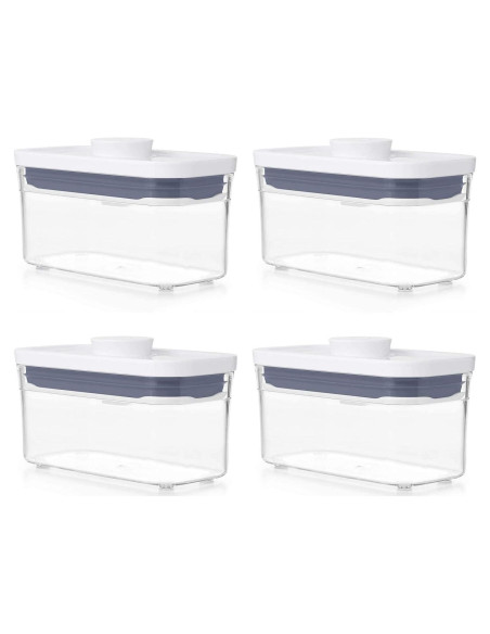 Contenedor Hermético OXO Good Grips 0.4L Rectangular - Juego de 4 Contenedor Hermético OXO Good Grips 0.4L Rectangular - Juego de 4