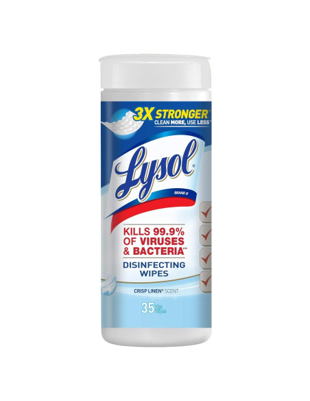 Toallitas Desinfectantes Lysol Lino Fresco 35 Unidades Toallitas Desinfectantes Lysol Lino Fresco 35 Unidades
