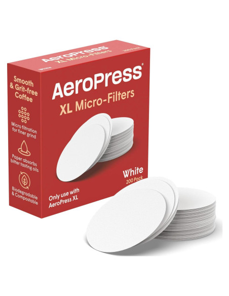 Filtros de Reemplazo AeroPress XL - 200 Micro-filtros de Papel Filtros de Reemplazo AeroPress XL - 200 Micro-filtros de Papel