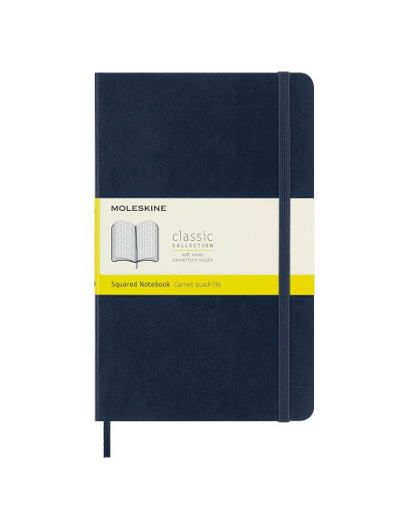 Cuaderno Moleskine Clásico Tapa Blanda A5 Cuadrícula Azul 192 Páginas Cuaderno Moleskine Clásico Tapa Blanda A5 Cuadrícula Azul 192 Páginas
