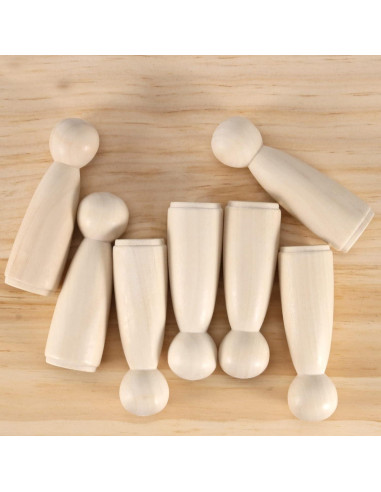 30 Muñecos de Madera Ángel MAHIONG para Manualidades DIY