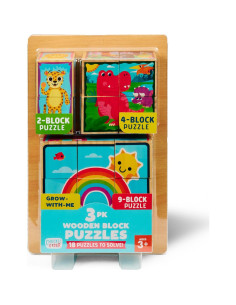 Rompecabezas de Bloques de Madera Chuckle & Roar - 3 Paquetes 2