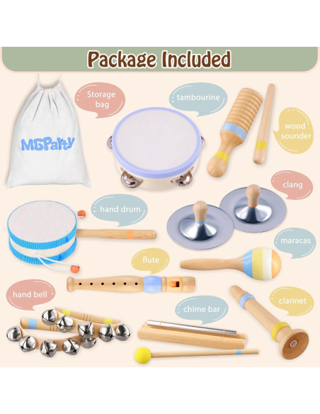 Set de Instrumentos Musicales Montessori Innowis para Bebés Set de Instrumentos Musicales Montessori Innowis para Bebés
