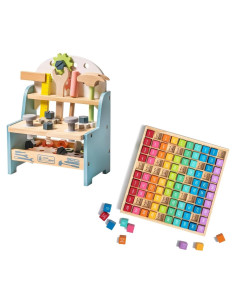 Juego de Herramientas de Madera ROBUD para Niños 3 Años