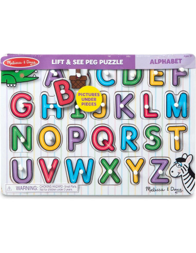 Rompecabezas de Letras de Madera Melissa & Doug - 26 Piezas