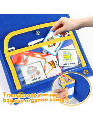 Tablero de Horario Visual Torlam para Niños con 86 Tarjetas