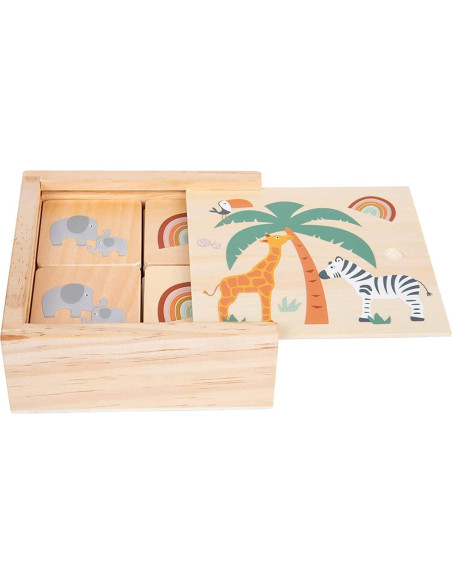 Juego de Memoria de Madera Safari Small Foot 14 Piezas Juego de Memoria de Madera Safari Small Foot 14 Piezas