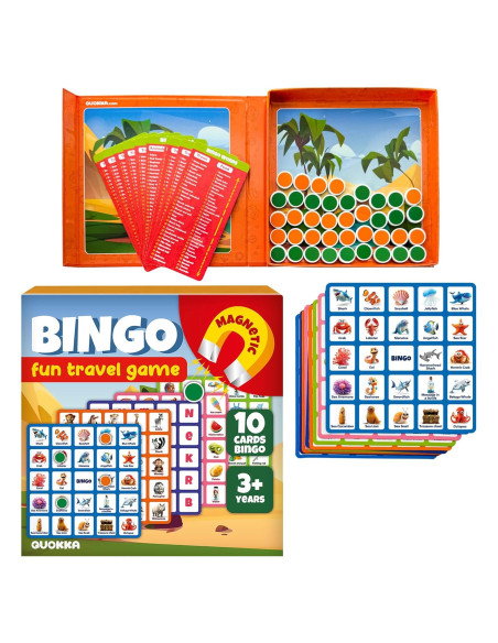 Juego de Bingo Magnético QUOKKA para Niños 3 a 8 Años Juego de Bingo Magnético QUOKKA para Niños 3 a 8 Años