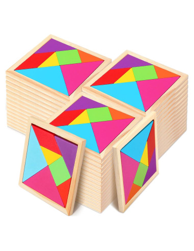 Rompecabezas Tangram de Madera Shappy 36 Piezas Educativo