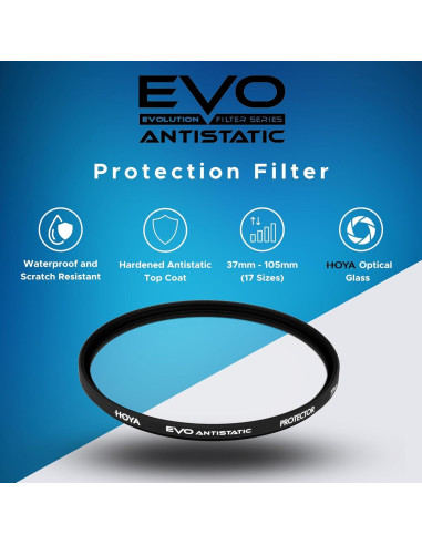 Filtro Antiestático Hoya EVO 55mm - Vidrio Óptico Premium