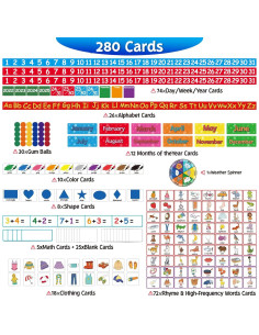 Calendario Infantil Torlam 105x105 cm con 220 Tarjetas y Pegatinas 2