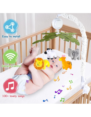 Móvil para Cuna Shantou con Música, Luces y Control Remoto