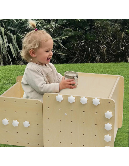 Juego de Mesa y Sillas Montessori WOOD CITY para Niños 1-3 Años Juego de Mesa y Sillas Montessori WOOD CITY para Niños 1-3 Años