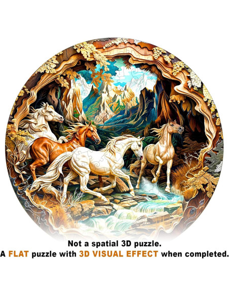 Rompecabezas de Madera 3D Caballo DOCRAGI - 200 Piezas Rompecabezas de Madera 3D Caballo DOCRAGI - 200 Piezas