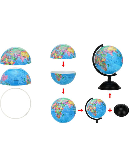 Globo Terráqueo Giratorio Exerz 20.32 cm Mapa Político Educativo Globo Terráqueo Giratorio Exerz 20.32 cm Mapa Político Educativo
