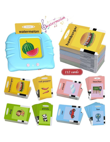 Tarjetas Flash Parlantes SATXTREM - 224 Palabras para Niños 1-6 Años