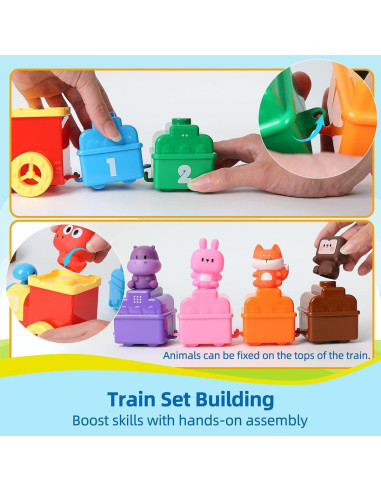 Tren de Juguete Montessori Cosaway para Niños 1-3 Años