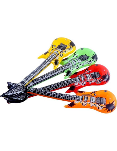 Guitarra Inflable Rock Star Decora 89 cm Colores Variados