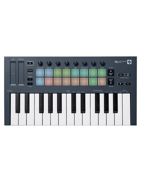 Controlador MIDI Novation FLkey Mini 25 Teclas para FL Studio Controlador MIDI Novation FLkey Mini 25 Teclas para FL Studio