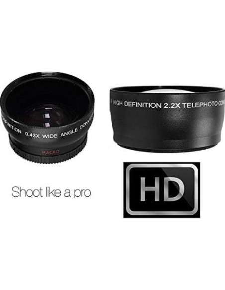 Juego de 2 Lentes Gran Angular y Telefoto Pro Ser 58mm Juego de 2 Lentes Gran Angular y Telefoto Pro Ser 58mm