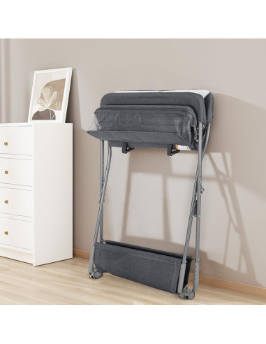 Mesa de Cambio de Bebé Plegable Maydolly con Ruedas y Organizador