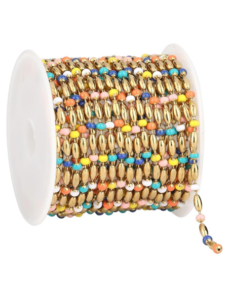 Cadena de Joyería de Acero Inoxidable Baño de Oro 4m UMAOKANG Cadena de Joyería de Acero Inoxidable Baño de Oro 4m UMAOKANG