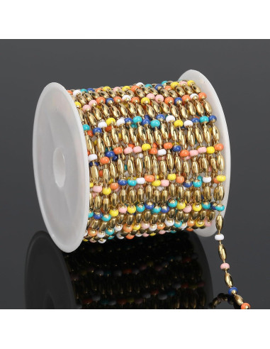 Cadena de Joyería de Acero Inoxidable Baño de Oro 4m UMAOKANG
