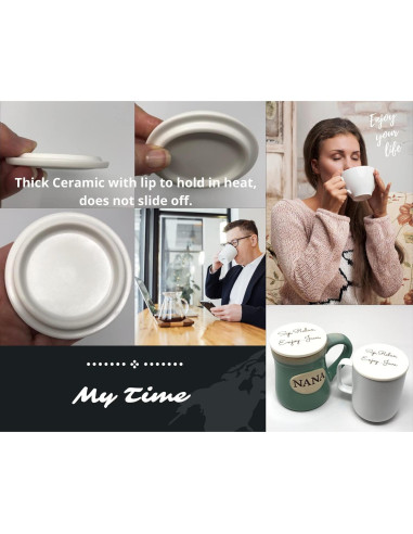 Cubiertas de Cerámica para Tazas Habla con la Patita - 4 Piezas