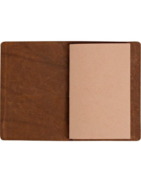 Cuaderno de Viaje de Cuero Newestor 10.7x14.7cm Marrón Cuaderno de Viaje de Cuero Newestor 10.7x14.7cm Marrón