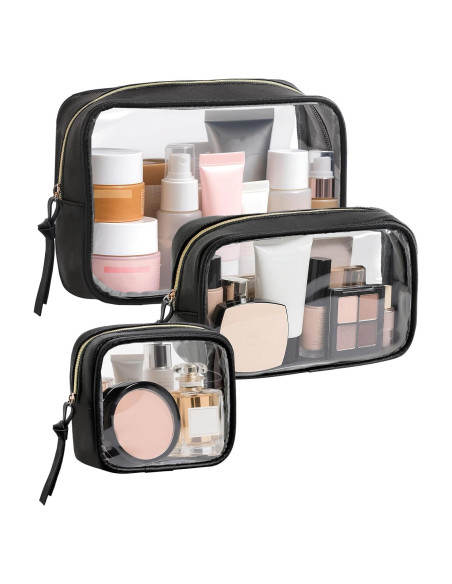 Bolsa de Maquillaje de Viaje Vorspack - 3 Piezas Transparente Bolsa de Maquillaje de Viaje Vorspack - 3 Piezas Transparente