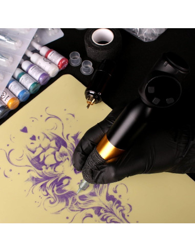 Kit de Tatuaje Inalámbrico NBTA2 con 2 Baterías y Accesorios