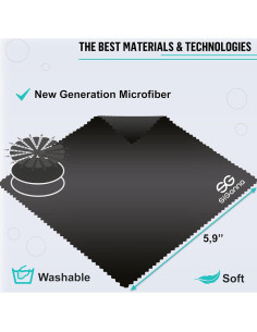 Paño de limpieza de microfibra SIGONNA 12 pcs negro 15x15 cm 2